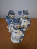 Colleciton of 3 Novelty Snowman Figures