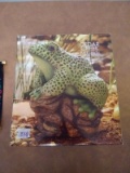 Kirklands Resin Frog on Rock with Original Box
