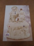 Ceramic Snowman Christmas Decor in Box