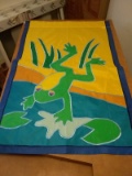 Nylon Garden Flag - Leaping Frog