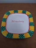 Novelty STrawberry Plate, Italy