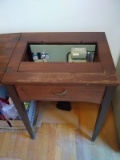 Vintage Sears Sewing Machine with Cabinet