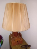 Custom Wooden Owl Lamp