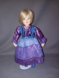 Porcelain Doll, Metallic Purple Dress