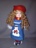 Porcelain Doll, Girl in Snow Outfit