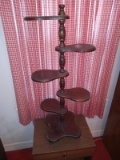 Vintage Wooden Multi-Tiered Plant Stand