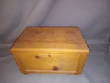 Custom Pine Storage Box with Wood Burned Owl Figures