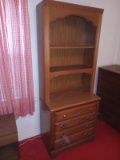 Wooden Chest with Book Case
