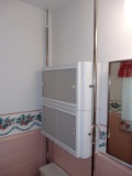 Vintage Plastic Over Toilet Spring Loaded Storage Unit