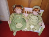 Middleton Doll Boy and Girl with Painted Loveseat
