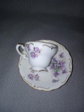Handpainted Japan Teacup Purple Violet