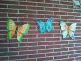 Collection of 3 Metal Butterflies