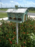 Plastic Barn Bird Feeder
