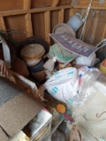 SHED CLEAN OUT - Assorted outdoor figues, Planters, Etc