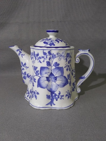 Blue and White Decorated Teapot
