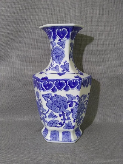 Blue and White Decorated Vase