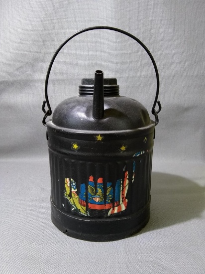 Vintage Hand painted Gas Can