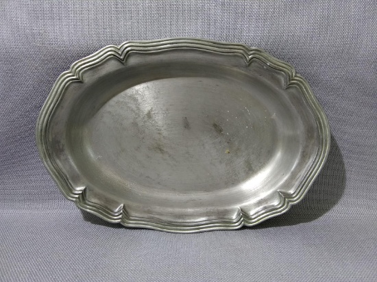 Oval Pewter Plate