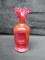 Fenton Cranberry Ruffled Edge Vase