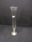 Etched Bud Vase with Pewter Base