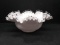 Fenton Milk Glass Silver Crest Bowl