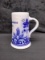 Blue Decorated Pottery German Mug