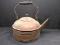 Vintage Copper Kettle with Wooden Handle