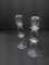 Pair Prism Glass Candlesticks