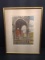 Framed & Matted Colored Lithograph -Arc de Triomphe - Signed