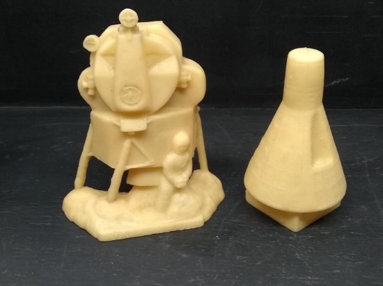 Plastic Gemini & Moon Lander toys