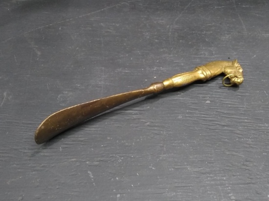 Brass Horse Head Shoe Horn