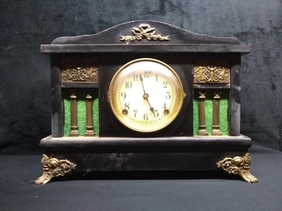 Antique 6 Column Mantel Clock