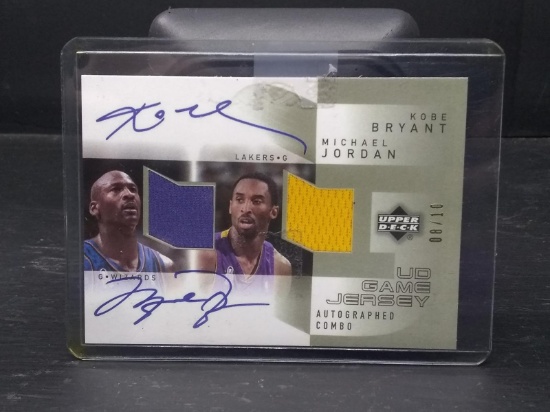 Basketball Collector Card -Michael Jordan & Kobe Bryant - Upper Deck - Jersey Card