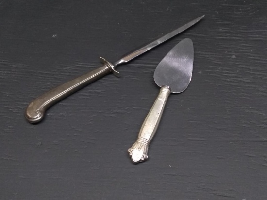 Sterling Silver Handle Letter Opener & Cheese Knife
