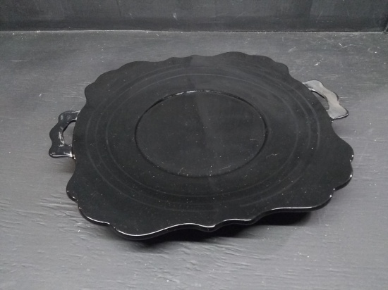Black Amethyst Double Handled Plate