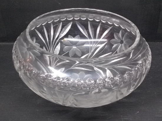 Leaded Etched Glass Light Globe