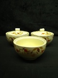 Superior Hall Jewel T China-(3) Bowls 2 lids