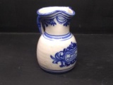 Blue & White Decorated Pitcher