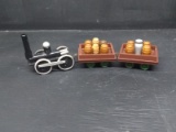 Novelty Wooden Three Car Train Toy w/ Barrels
