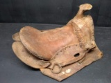 Vintage Leather Pony Saddle