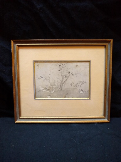Framed and Matted Print-Tree of Birds