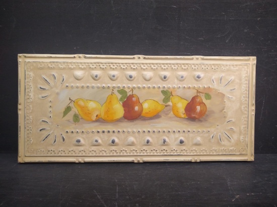 Decorative Metal Wall Plaque with Fruit
