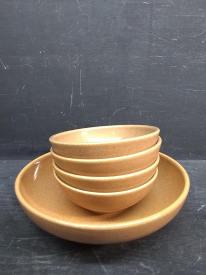 MCM Russell Wright Bowl with 4 Salad/Soup Bowls