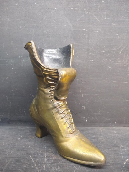 Spelter Victorian Ladies Shoe Planter
