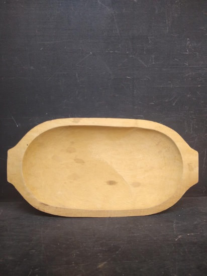 Hand Carved Wooden Dough Bowl