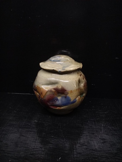 NC Pottery Storage Jar with Pinch Sides