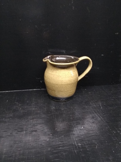 NC Pottery Pitcher with Blue Stripe