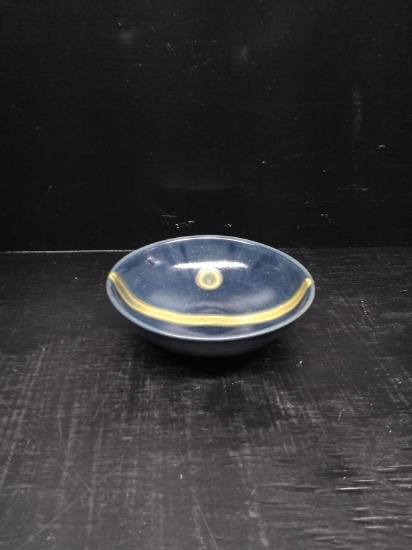 Artisan Blue Pottery Glazed Bowl