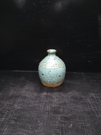 NC Pottery Aqua Glazed Vase