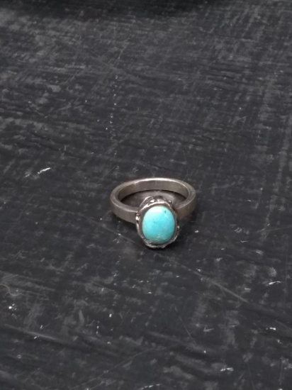 Jewelry-Sterling Silver with Polished Turquoise Stone